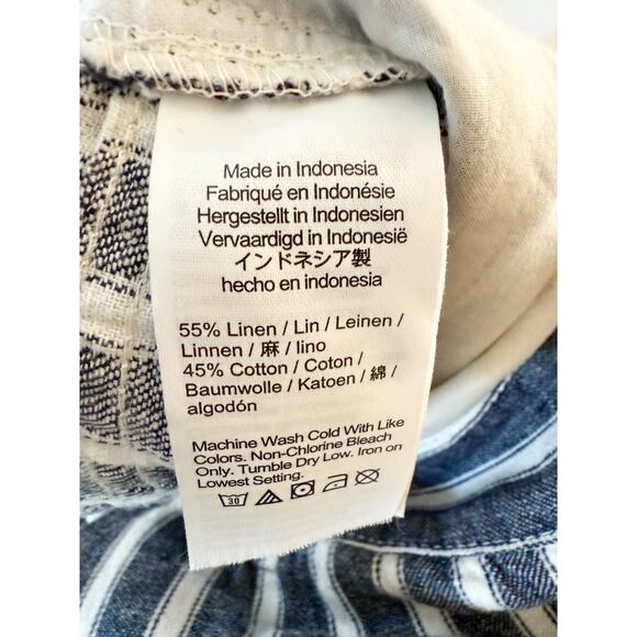 Madewell | NWT | The Tall Zoe Relaxed Wide Pant in Linen-Cotton Blend | Sz T4 - Picture 10 of 11